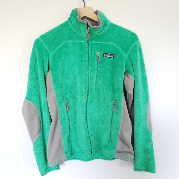 Patagonia R2 Zip Up Jacket Regulator Fleece Kelly Green Sz Medium - Picture 6 of 6